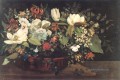 Korb von Blumen Realist Realismus Maler Gustave Courbet